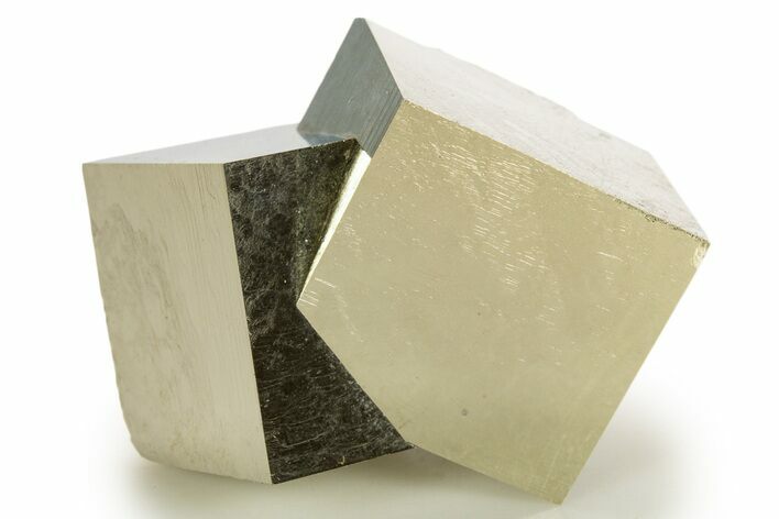 Shiny, Natural Pyrite Cube Cluster - Navajun, Spain #337898